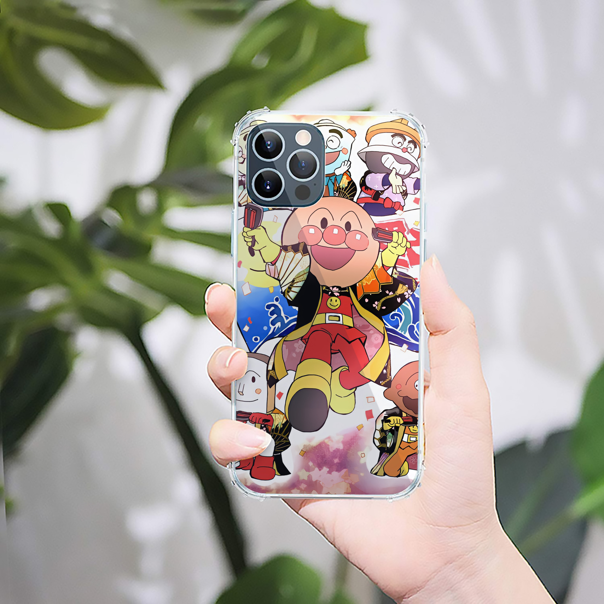 （画像用） アンパンマン Anpanman 【iPhone 12シリーズ対応】透明スマホケース（クリアソフトケース）